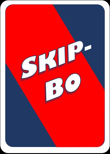Red and blue Skip-Bo card background