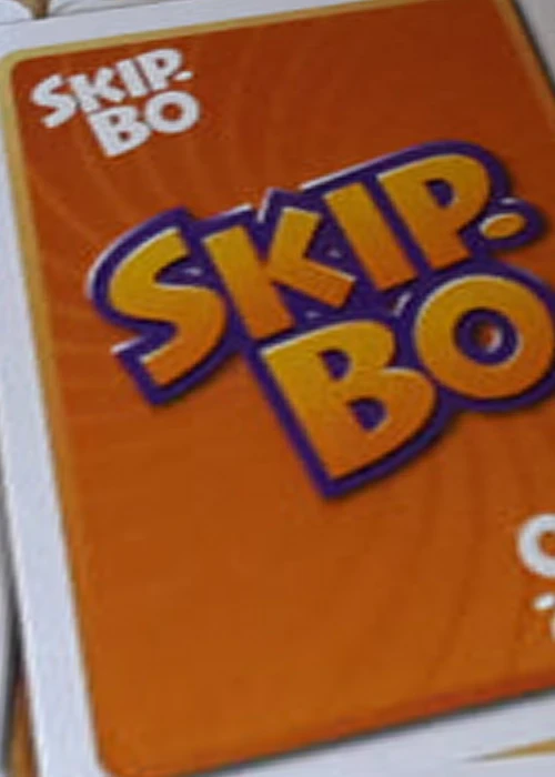 Modern orange Skip-Bo card back with yellow logo